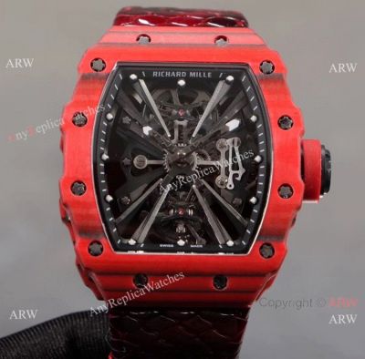 KV Factory 1:1 Richard Mille Tourbillon RM12-01 Red Quartz TPT Watch